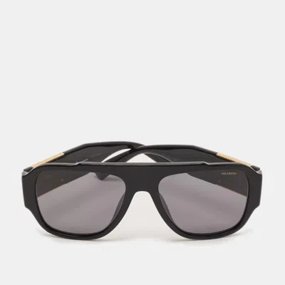 Pre-owned Versace Black Mod 4436 U Medusa Frame Sunglasses