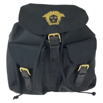 Pre-owned Versace Black Nylon Backpack ()