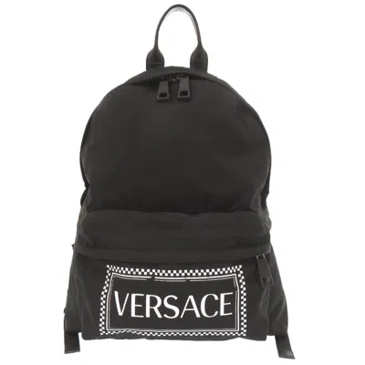 Pre-owned Versace Black Nylon Backpack ()