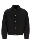 Versace Medusa Buttoned-up Jacket In Black