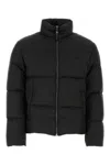 Versace Black Nylon Down Jacket In Black