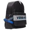 Versace Black Nylon Greca Strap Backpack