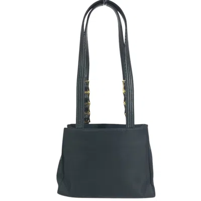 Pre-owned Versace Black Nylon Handbag Shoulder Bag ()