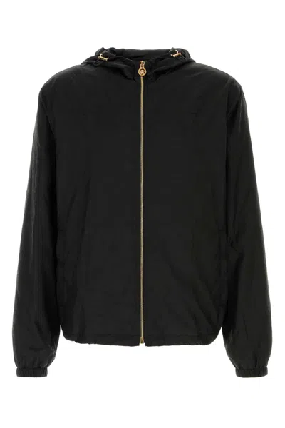 VERSACE VERSACE BLACK NYLON JACKET