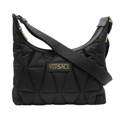 Pre-owned Versace Black Nylon Shoulder Bag ()