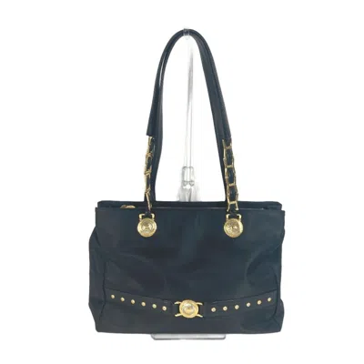 Pre-owned Versace Black Nylon Shoulder Bag Tote Bag ()