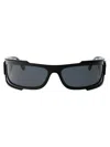 Versace Grey Acetate Sunglasses In Black
