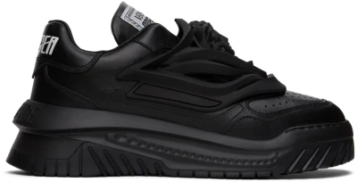Versace Black Odissea Sneakers In 1b000 Black