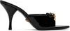 Versace Opera Bow Ballet Mules In Patent Leather In 1b00v-black-