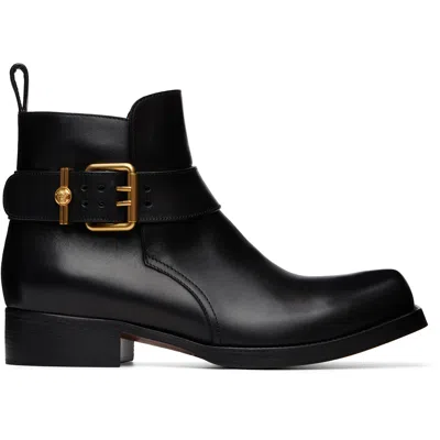 Versace Black Orlando Leather Boots