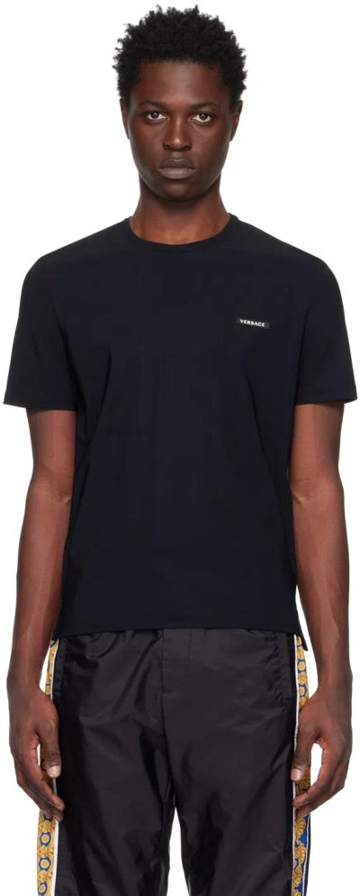 Versace Logo T-shirt In Black