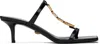 Versace Heel Sandals Metallic Embellishment In 1b00v-black-