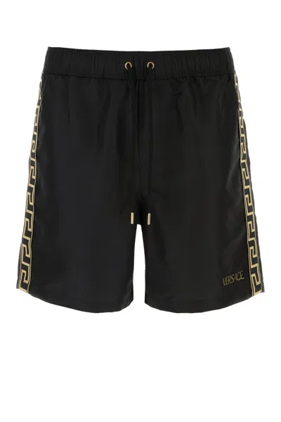 Versace Black Polyester Swimming Shorts