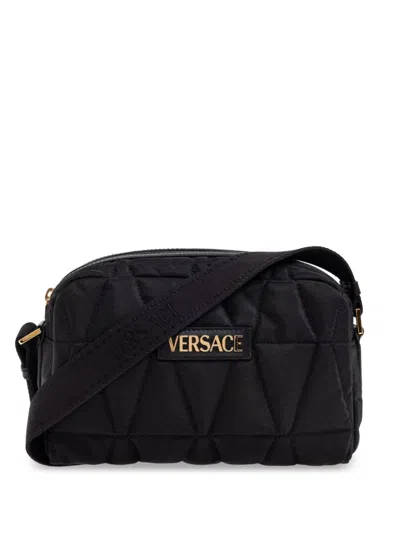 Versace Black Quilted Myth Crossbody Bag
