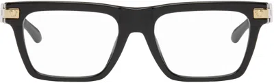 Versace Black Rectangular Glasses In Black Gb1