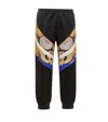 Versace Black Regular Track Pants In Multi