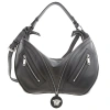 Versace Small Smooth Leather Top Handle Bag In Black
