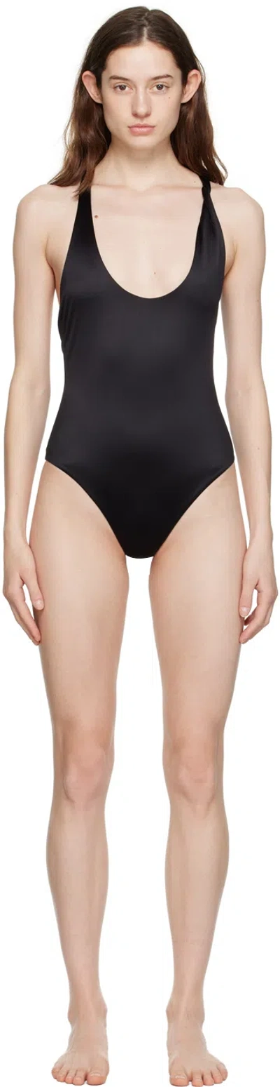 Versace Black Rolled Medusa One-piece Swimsuit In 1b000 Black