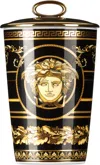 Versace Black Rosenthal Virtus Gala Scented Candle In Virtus Gala Black