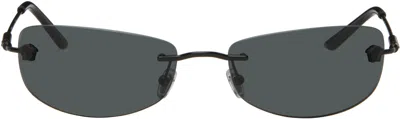 Versace Black Runway Sunglasses In 143687