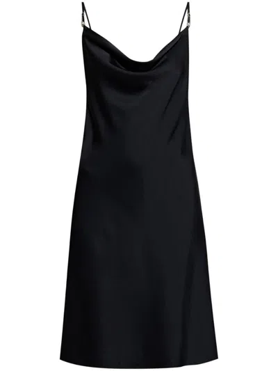 Versace Black Short Dress With Thin Straps