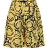 VERSACE BLACK SHORTS FOR BOY WITH BAROQUE PRINT