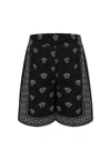 Versace Medusa Bandana Shorts In Black