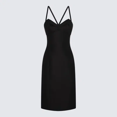 Versace Black Silk Midi Dress