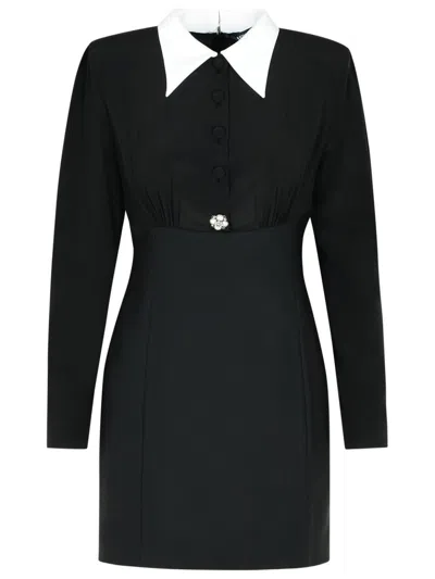 VERSACE VERSACE BLACK SILK MINI DRESS