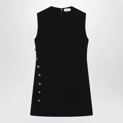 Versace Black Sleeveless Stretch Viscose Mini Dress