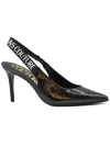 Versace Black Slingback Pumps In Black