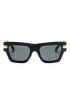 Versace Black Square-frame Sunglasses In Black