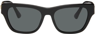 Versace Black Square Sunglasses In Gb1/87 Black