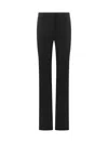 Versace Black Straight Flat Front Pants In Black