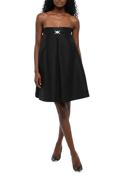 Versace Black Strapless Mini Dress