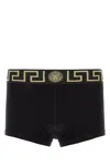 Versace Black Briefs With Elastic Waist With Medusa Print In Cotton Stretch Man