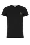 Versace Medusa-print V-neck T-shirt In Black