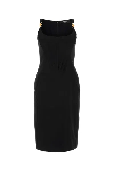 Versace Black Stretch Viscose Dress