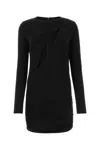 Versace Black Stretch Viscose Mini Dress In Black