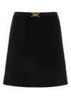 Versace Double Wool Crepe Midi Skirt In 1b000