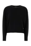Versace Oversized Wool Blend Sweater With Embroidered Detail