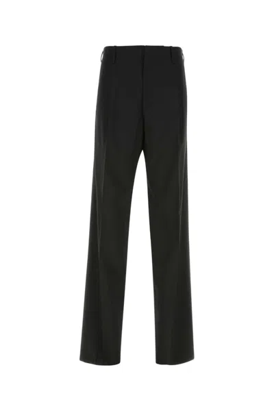 VERSACE BLACK STRETCH WOOL PANT