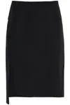 VERSACE VERSACE BLACK STRETCH WOOL SKIRT