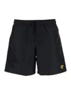 Versace Black Swim Shorts With Elastic Drawstring Waist And Medusa Embroidery On The Front In Tech Fabric Ma In Black