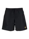 Versace Black Swim Shorts With Elastic Drawstring Waist And Medusa Embroidery On The Front In Tech Fabric Ma