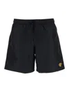 Versace Black Swim Shorts With Elastic Drawstring Waist And Medusa Embroidery On The Front In Black