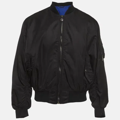 Versace Black Synthetic Bomber Jacket