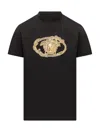 Versace Medusa-embellished T-shirt In Black