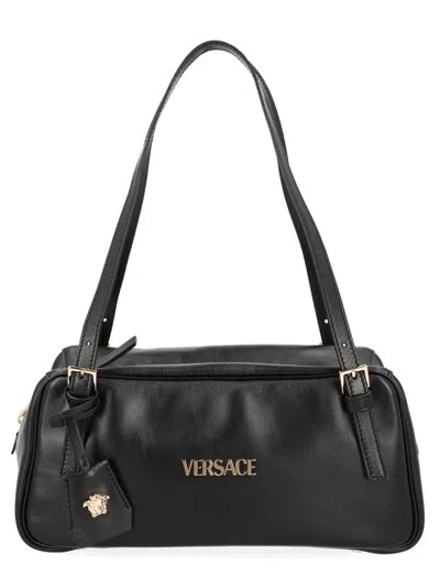 Versace Black Tag Lambskin Shoulder Bag