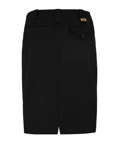 Versace Black Tailored Pencil Skirt